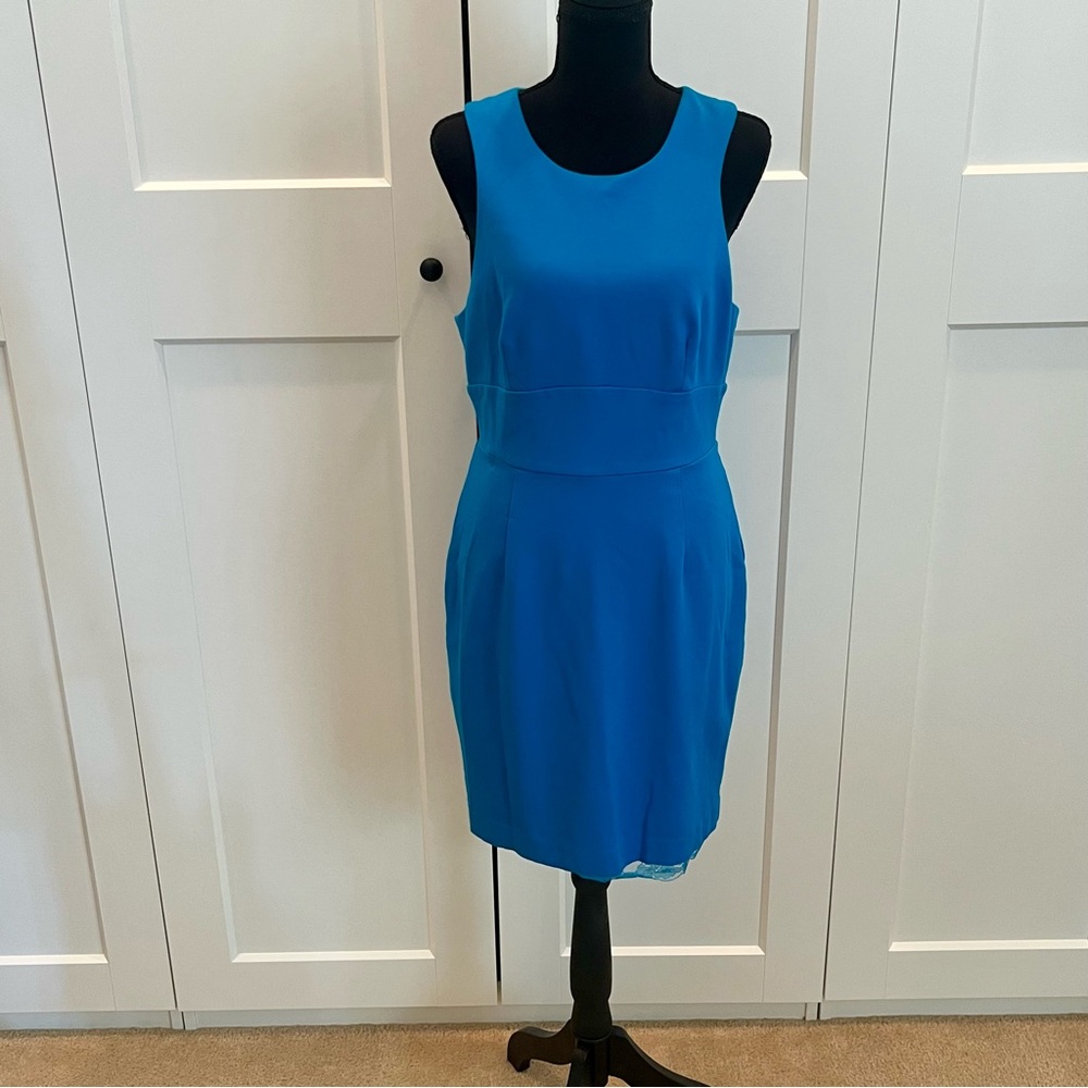 Trina Turk Bright Blue Sleeveless Scoop-Neck Dress